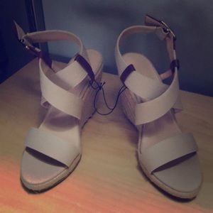 Banana Republic canvas wedge sandals